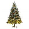 vidaXL Sapin de No&euml;l artificiel articul&eacute; avec 300 LED 210 cm