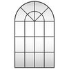 vidaXL Miroir mural noir 60x100 cm arche fer