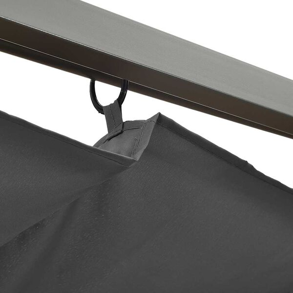 vidaXL Pergola avec toit r&eacute;tractable anthracite 3x3 m acier 180 g/m&sup2;