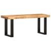 vidaXL Banc 110 cm Bois de manguier brut massif et acier