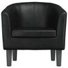 vidaXL Fauteuil noir similicuir