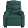 vidaXL Fauteuil inclinable de massage électrique vert foncé tissu