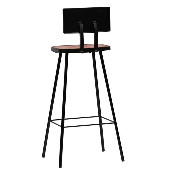 vidaXL Tabourets de bar lot de 2 bois massif de récupération