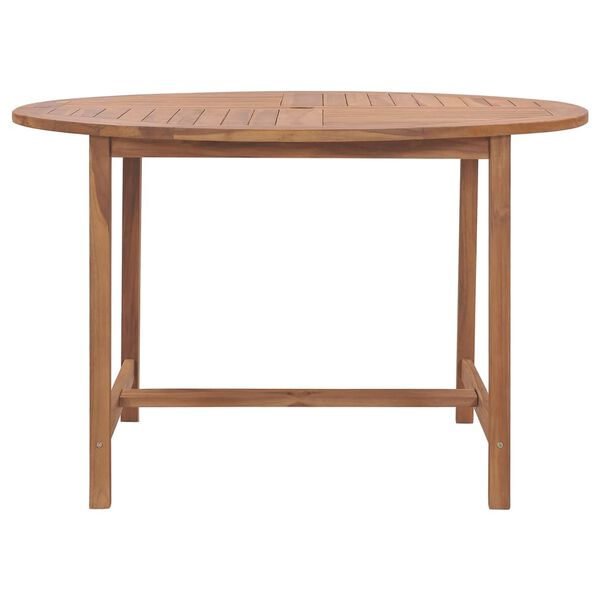 vidaXL Table de salle &agrave; manger de jardin &Oslash;110x75cm Bois massif de teck