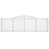 vidaXL Paniers &agrave; gabions arqu&eacute;s 13 pcs 300x50x80/100 cm fer galvanis&eacute;