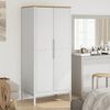vidaXL Garde-robe FLORO blanc 77x53x171 cm bois massif de pin