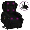 vidaXL Fauteuil inclinable de massage noir tissu