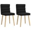 vidaXL Chaises &agrave; manger lot de 2 noir tissu
