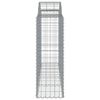 vidaXL Panier de gabions arqu&eacute; 200x50x120/140 cm Fer galvanis&eacute;