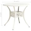vidaXL Table de jardin Blanc 90x90x74 cm Aluminium coul&eacute;