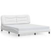vidaXL Cadre de lit sans matelas Hvar blanc 193x203 cm similicuir