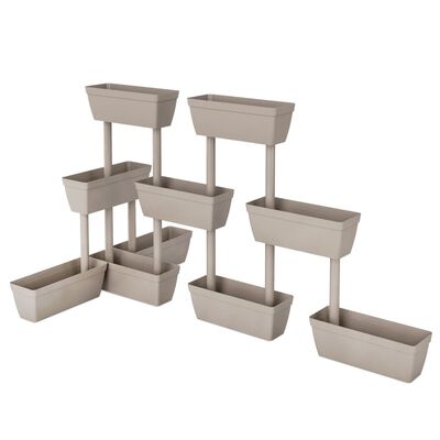 vidaXL Jardinières 3 pcs 100 cm Taupe