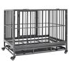 vidaXL Cage pour chiens avec roues Acier 92x62x76 cm