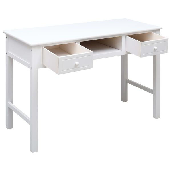 vidaXL Bureau Blanc 110 x 45 x 76 cm Bois