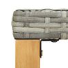vidaXL Banc de jardin 120 cm Gris R&eacute;sine tress&eacute;e et bois d'acacia