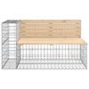 vidaXL Banc de jardin design gabion 244x71x65,5 cm bois massif de pin