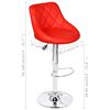 vidaXL Tabourets de bar lot de 2 rouge similicuir