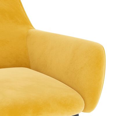 vidaXL Chaises à manger lot de 2 Jaune moutarde Velours