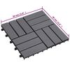 vidaXL Carreaux de terrasse 10pcs Délavage gris 30x30 cm Acacia solide