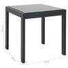 vidaXL Chaises longues lot de 2 avec table Textil&egrave;ne et acier