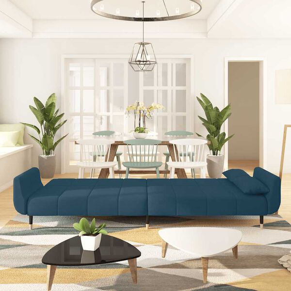 vidaXL Canap&eacute;-lit &agrave; 2 places gris fonc&eacute; velours