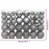 vidaXL Boules de Noël 100 pcs gris 3 / 4 / 6 cm