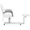 vidaXL Fauteuil de massage et repose-pied Blanc 127x60x98cm Similicuir