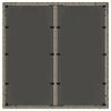 vidaXL Table de jardin dessus en verre Gris 90x90x75 cm Résine tressée