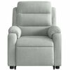 vidaXL Fauteuil inclinable de massage gris clair velours