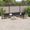 vidaXL Salon de jardin 8 pcs avec coussins bois de pin massif