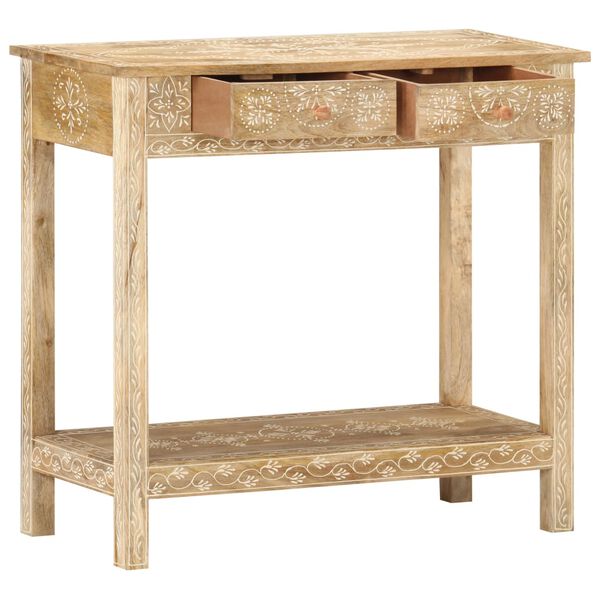 vidaXL Table console 80x35x74 cm Bois de manguier massif