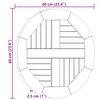 vidaXL Dessus de table Bois de teck solide Rond 2,5 cm 60 cm