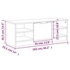 vidaXL Meuble TV Blanc 102x35,5x36,5 cm Bois d'ing&eacute;nierie