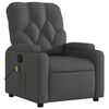 vidaXL Fauteuil de massage inclinable gris fonc&eacute; tissu