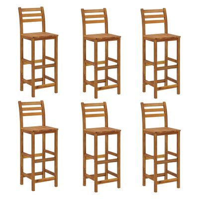 vidaXL Ensemble de bar de jardin 7 pcs bois d'acacia solide