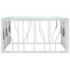 vidaXL Table basse 80x80x40 cm acier inoxydable et verre