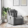 vidaXL Fauteuil inclinable de massage gris fonc&eacute; tissu