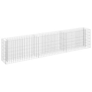 vidaXL Lit sur&eacute;lev&eacute; &agrave; gabion Acier galvanis&eacute; 270x30x60 cm