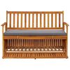 vidaXL Banc de rangement de jardin 120 cm Bois d'acacia solide