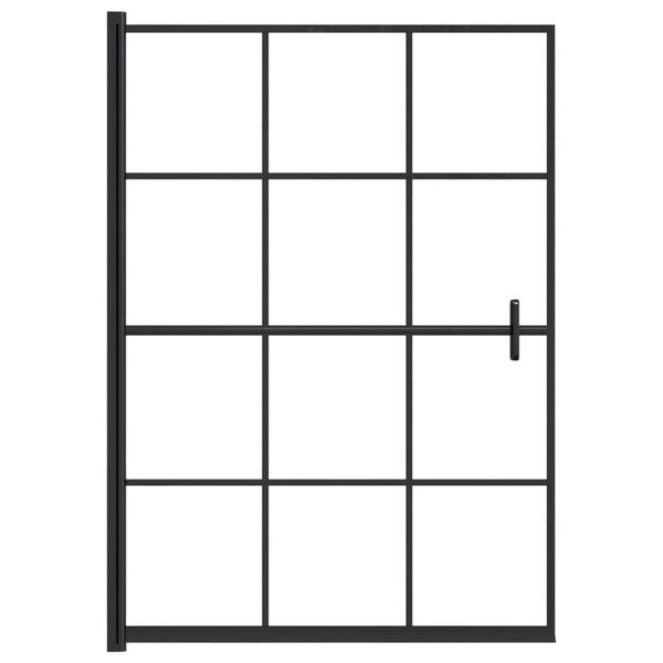 vidaXL Cabine de douche ESG 100x140 cm Noir