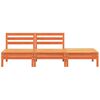vidaXL Canap&eacute; de jardin 3 places cire marron bois de pin massif