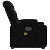 vidaXL Fauteuil inclinable de massage noir tissu