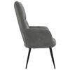 vidaXL Chaise de relaxation Gris foncé Velours