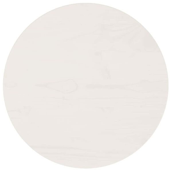 vidaXL Dessus de table Blanc &Oslash;40x2,5 cm Bois de pin massif