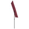 vidaXL Parasol de jardin et mât en aluminium 180x110 cm rouge bordeaux