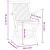 vidaXL Ensemble &agrave; manger d'ext&eacute;rieur pliable 5 pcs Bois solide de teck