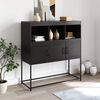 vidaXL Buffet noir 100,5x39x107 cm acier