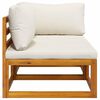 vidaXL Ensemble de canap&eacute;s 2 pcs et coussins blanc cr&egrave;me Acacia solide