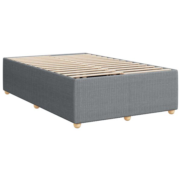 vidaXL Cadre de lit sans matelas gris clair tissu