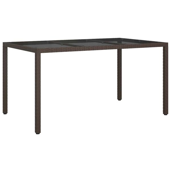 vidaXL Table de Jardin Marron 150 x 90 x 75 cm polyrotin